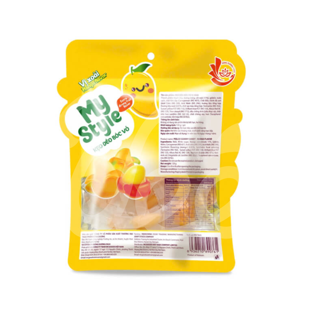 [My Style] Kẹo Dẻo Bóc Vỏ Vị Xoài My Style 120g