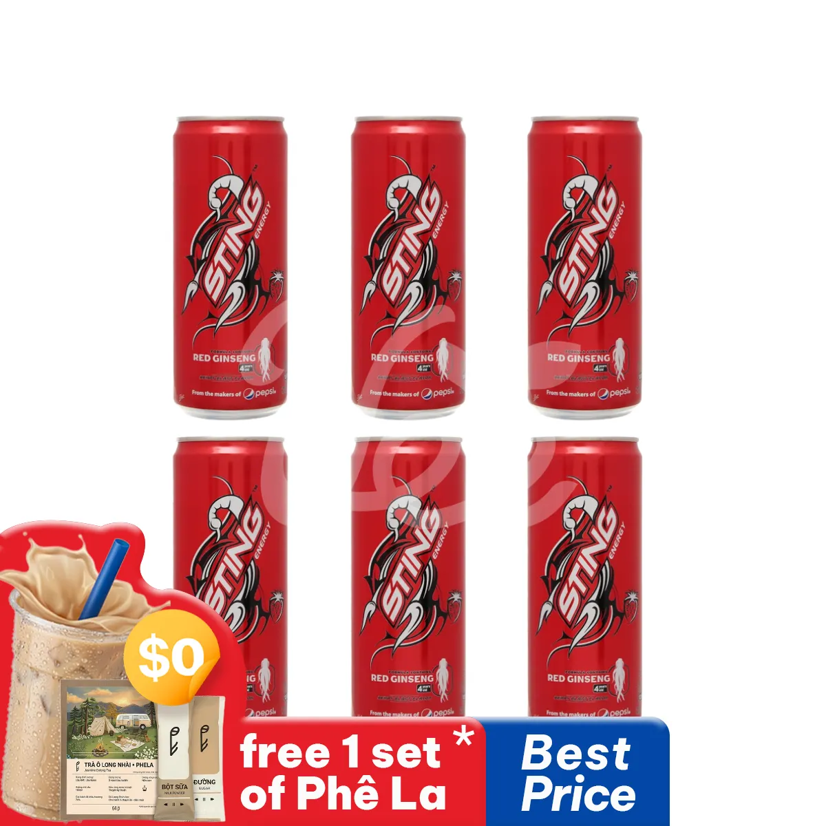 [Sting] Red Energy Drink 320ml x6 can